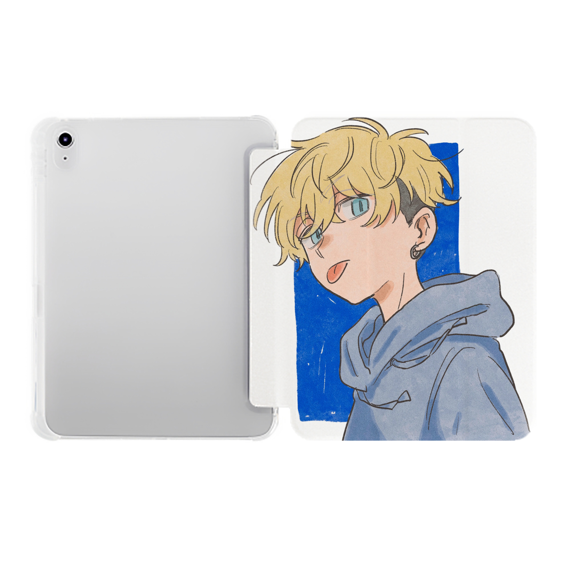 （画像用） 東京リベンジャーズ Tokyo Revengers IPad ケース ペン収納付き 三つ折りスタンド PUレザー×シリコン 対応機種9.5/10.5/10.9インチ